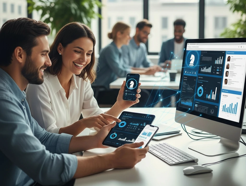 Equipe Resoluts desenvolvendo aplicativo mobile personalizado para empresa